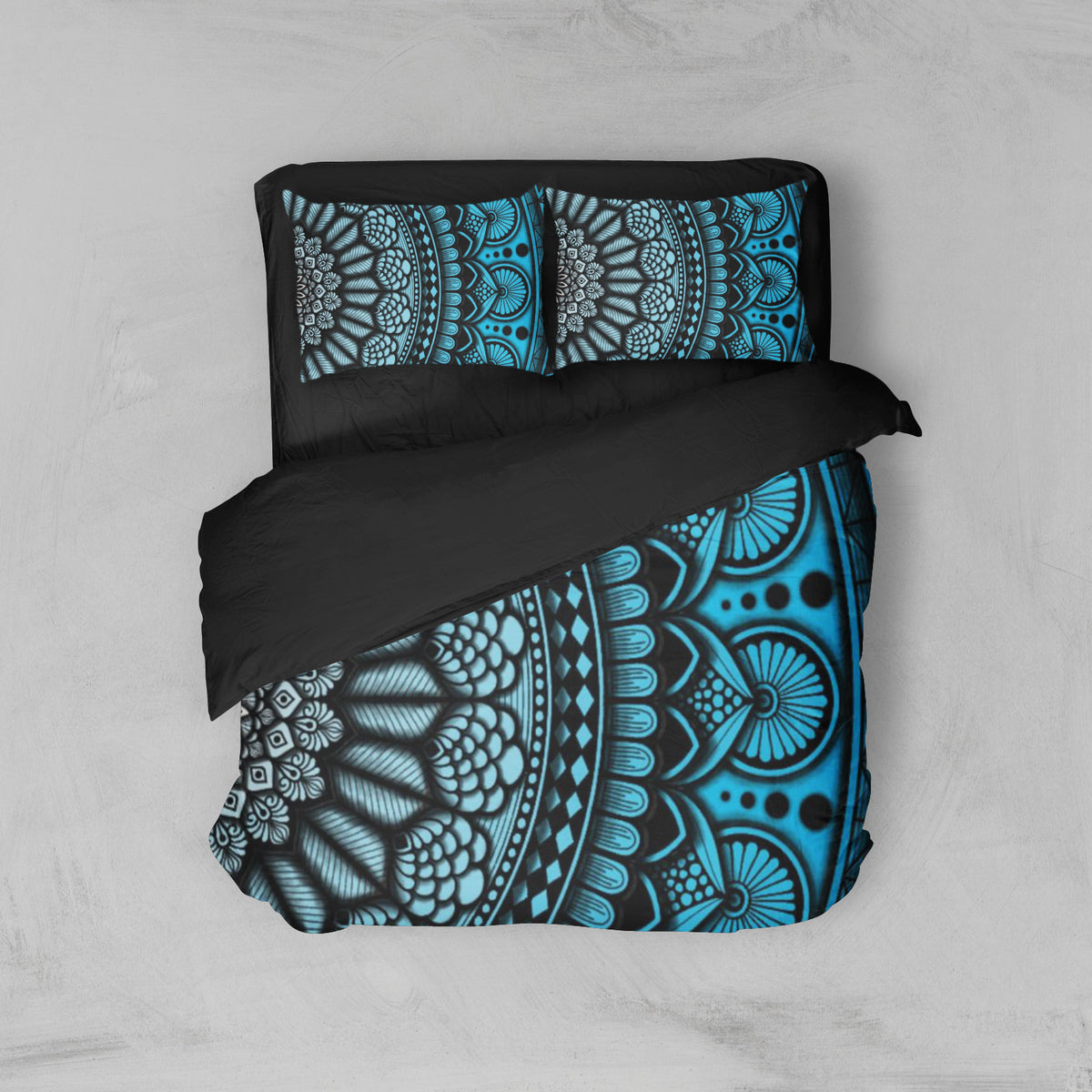 Housse de Couette Mandala Bleu