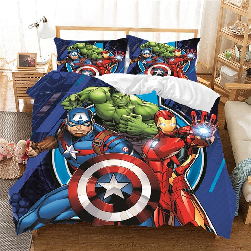 ESAAH Avengers Parure de lit en microfibre pour enfant avec housse de  couette 135 x 220