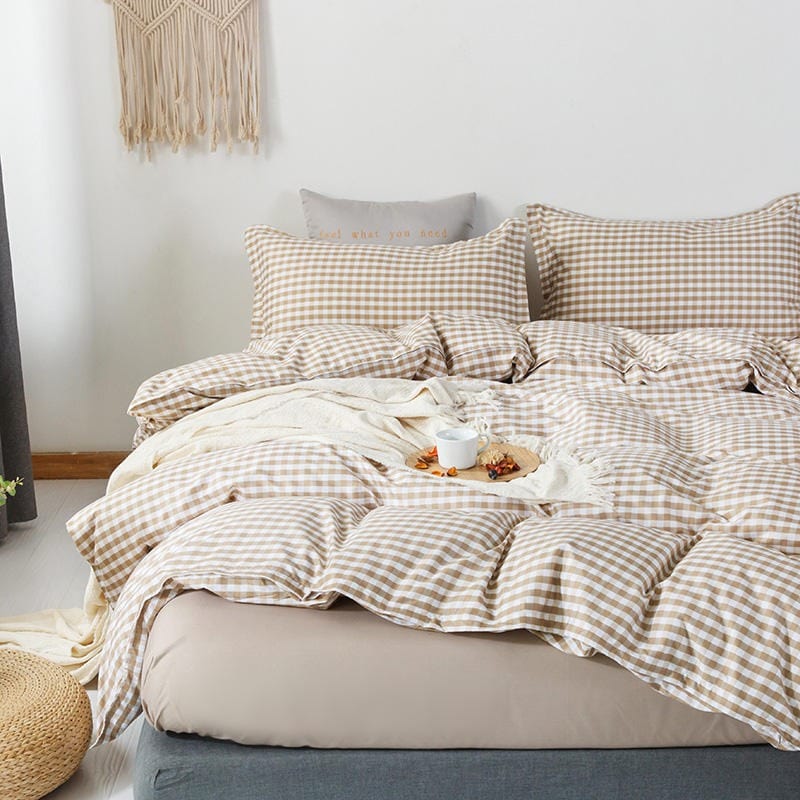 Housse de Couette 220x240 Beige Marron