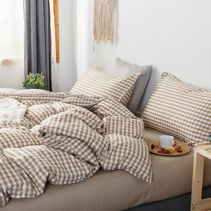 Housse de Couette 220x240 Beige Marron