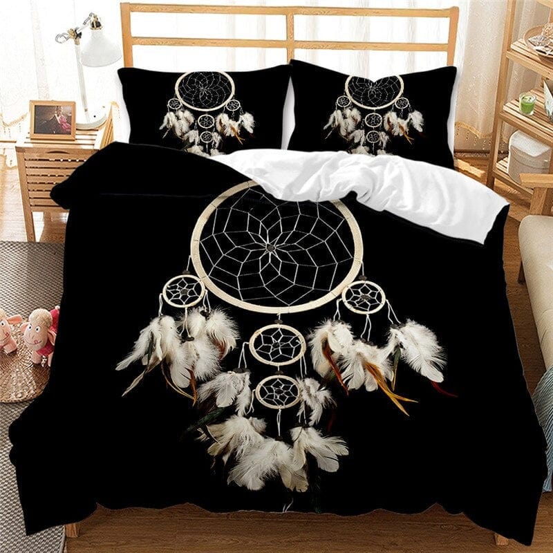 Housse de Couette Attrape Rêve Noir 200x200