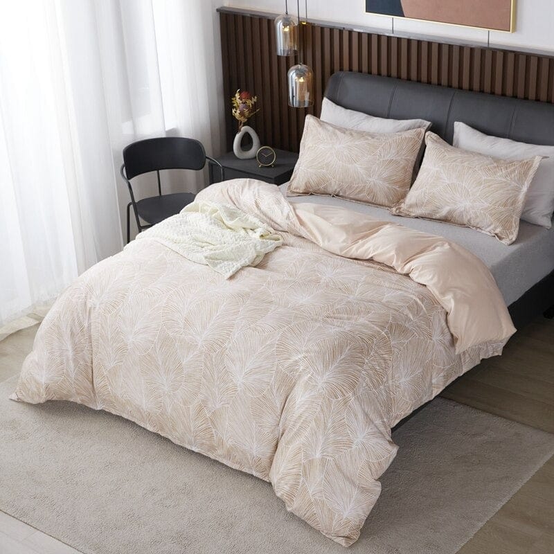 Housse de Couette Beige Motif