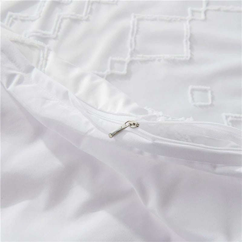 Housse de Couette Blanche Brodée