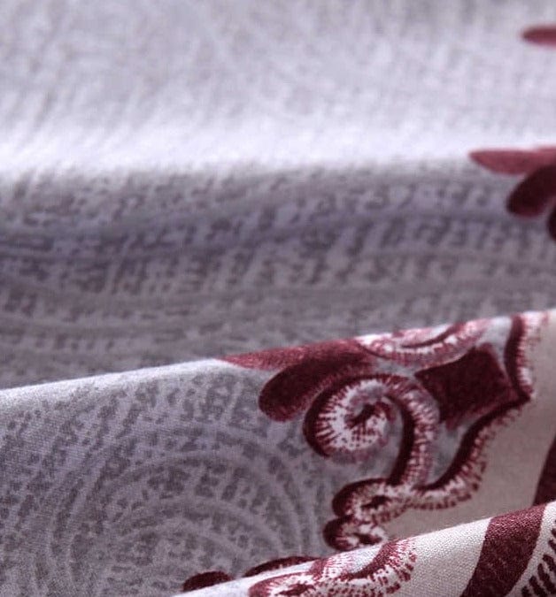 Housse de Couette Blanche et Rouge