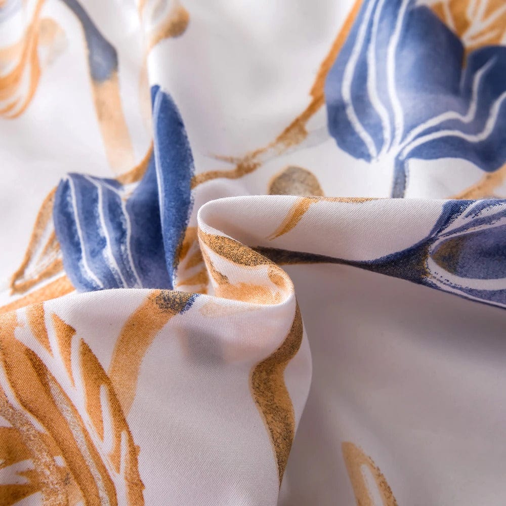 Housse de Couette Blanche Fleurie