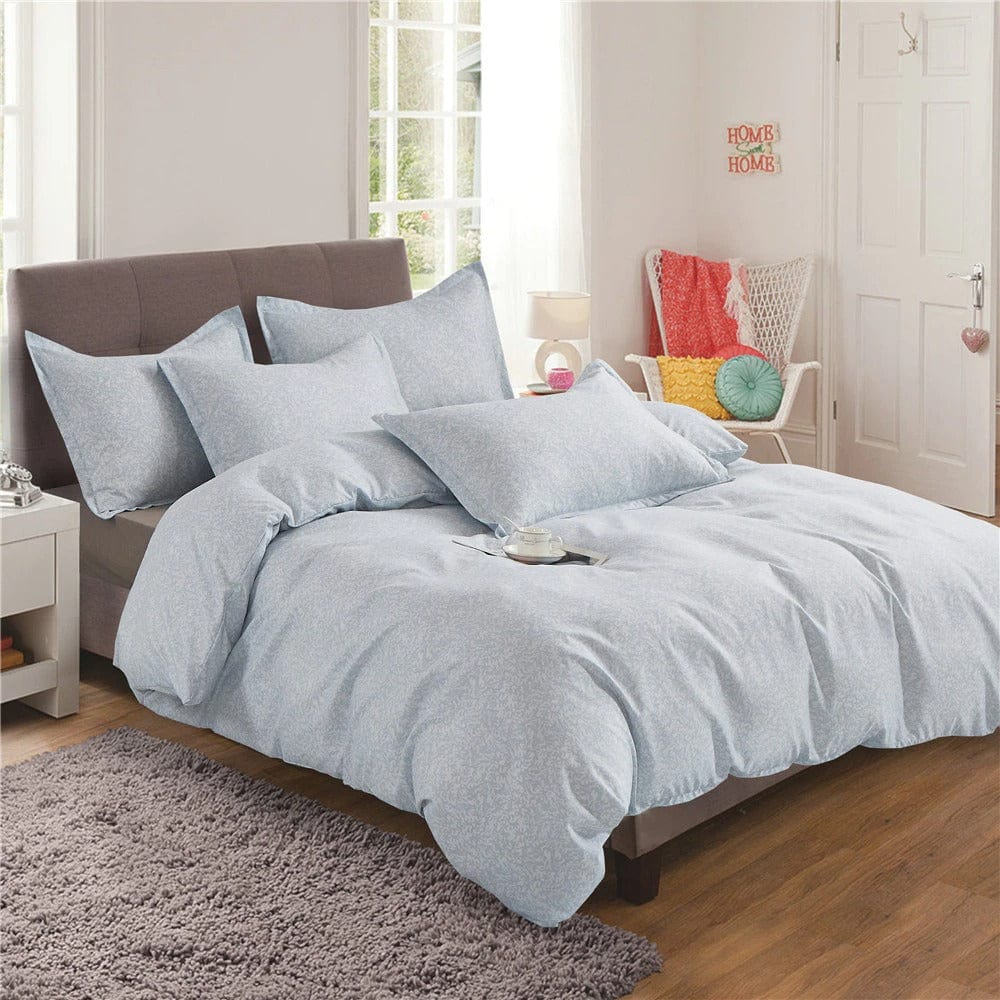 Housse de Couette Bleu Gris