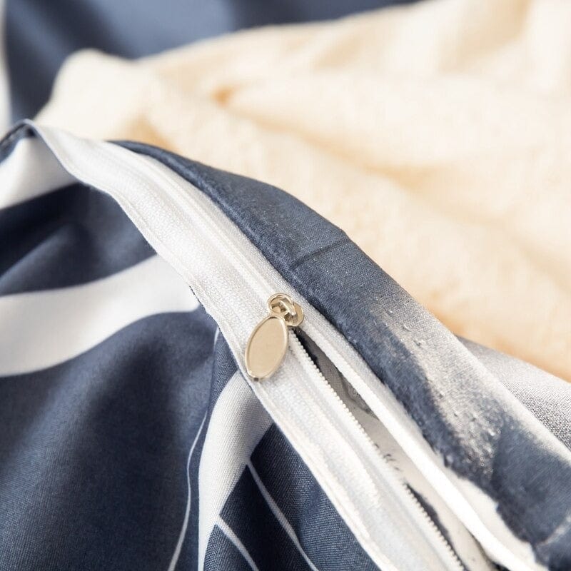 Housse de Couette Bleu Scandinave