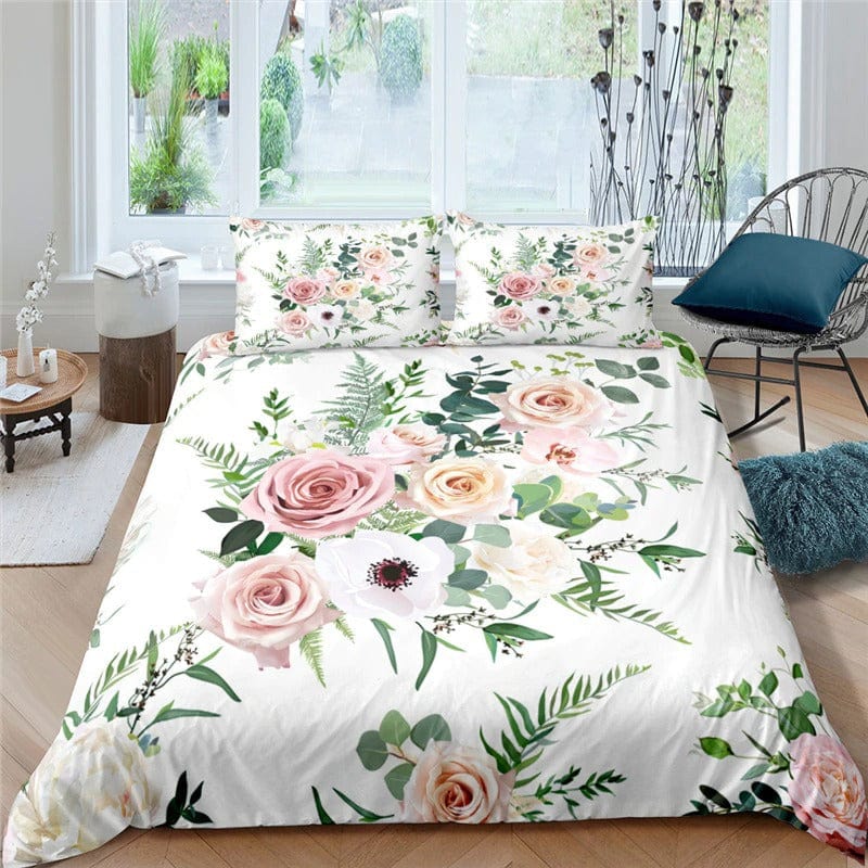 Housse de Couette Fleurs Romantique