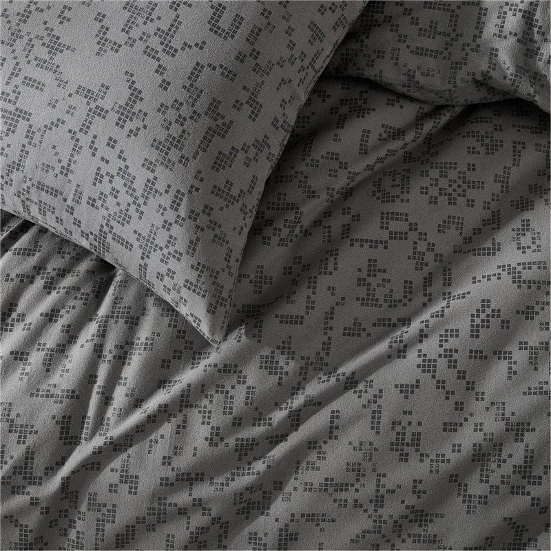 Housse de Couette Géométrique Gris