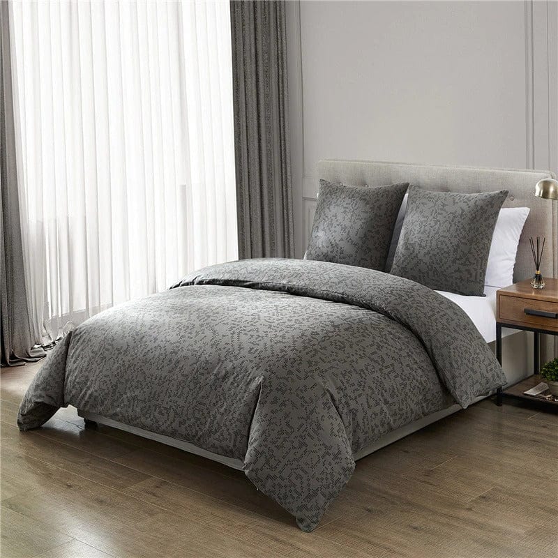 Housse de Couette Géométrique Gris
