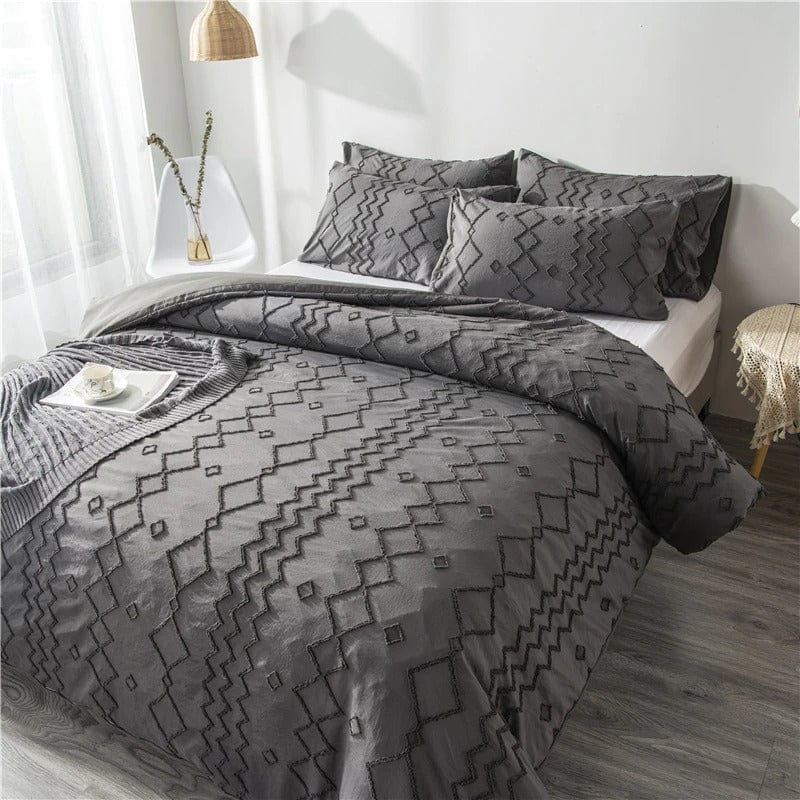 Housse de Couette Gris Anthracite