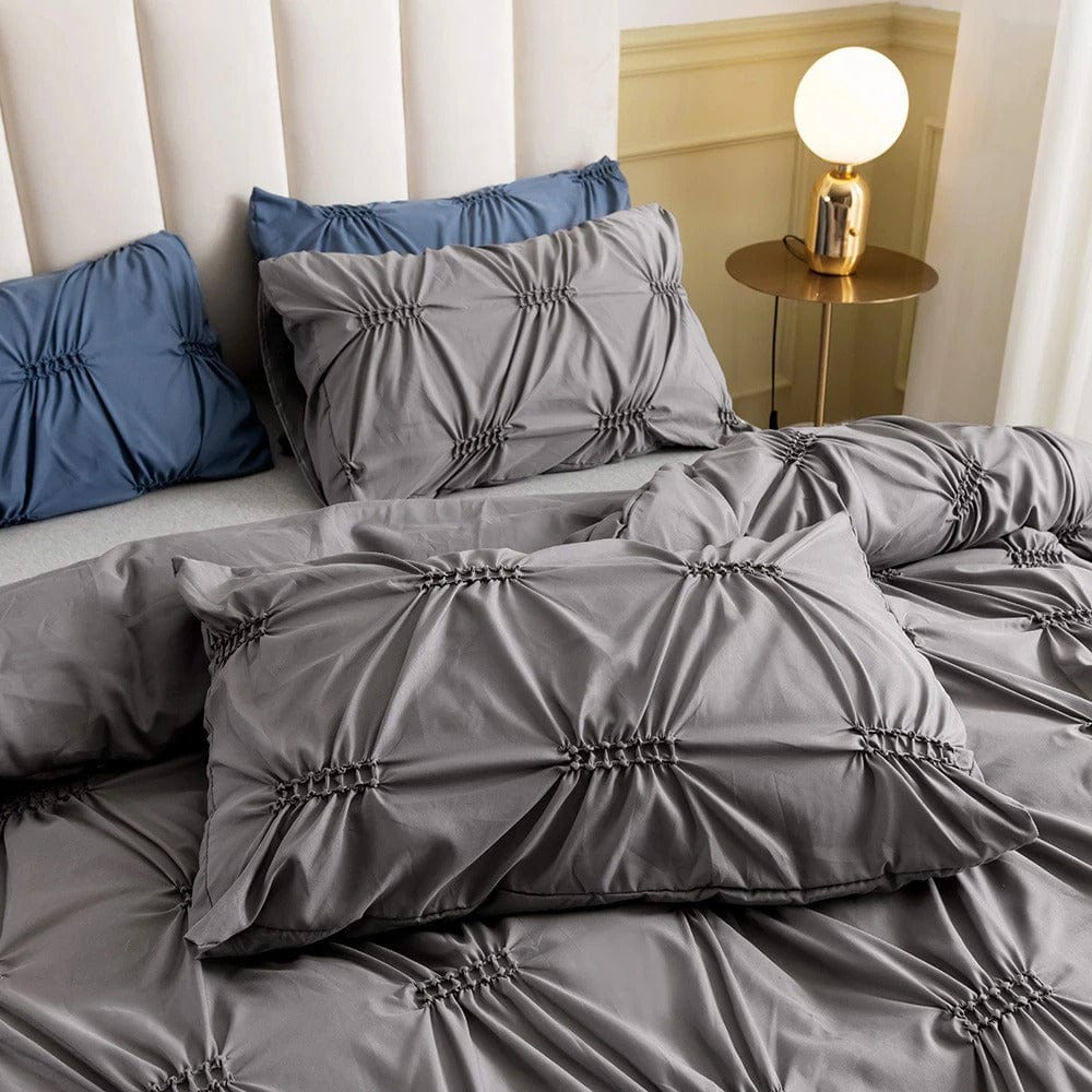 Housse de Couette Gris Argent