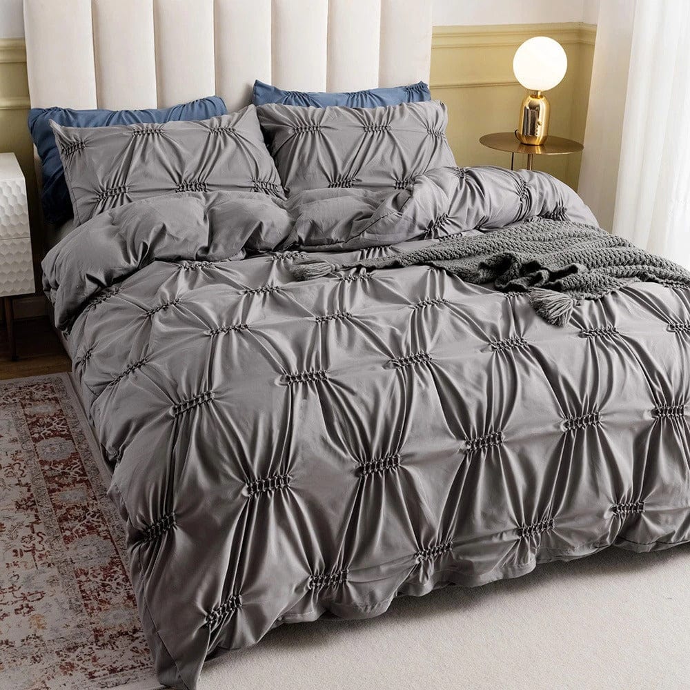 Housse de Couette Gris Argent