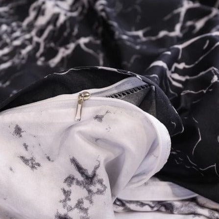Housse de Couette Marbre Noir