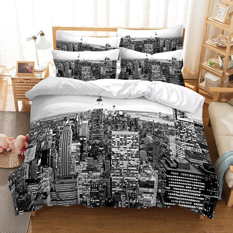Housse de couette réversible 220x240 cm 2 taies d'oreiller 65x65 cm Housse de couette réversible 220x240 cm 2 taies d'oreiller 65x65 cm
