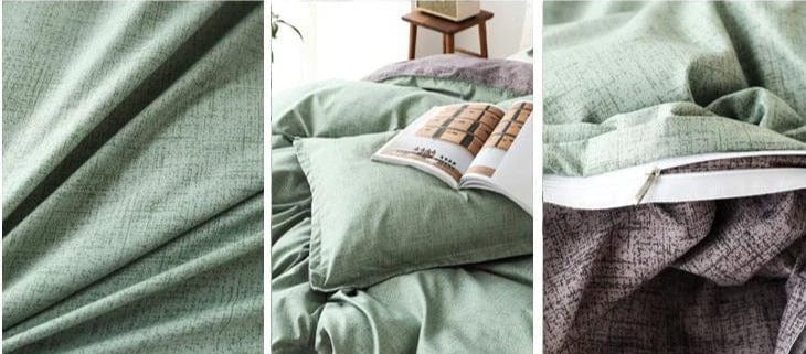 Housse de Couette Scandinave Vert d'Eau