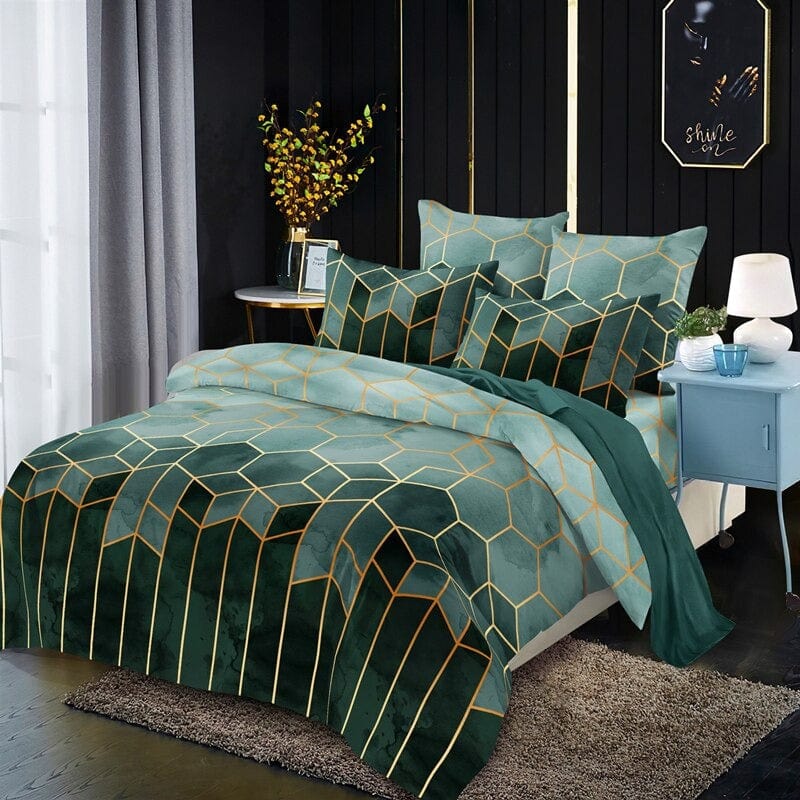 Housse de Couette Vert Bouteille