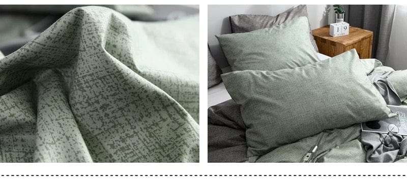 Housse de Couette Vert de Gris