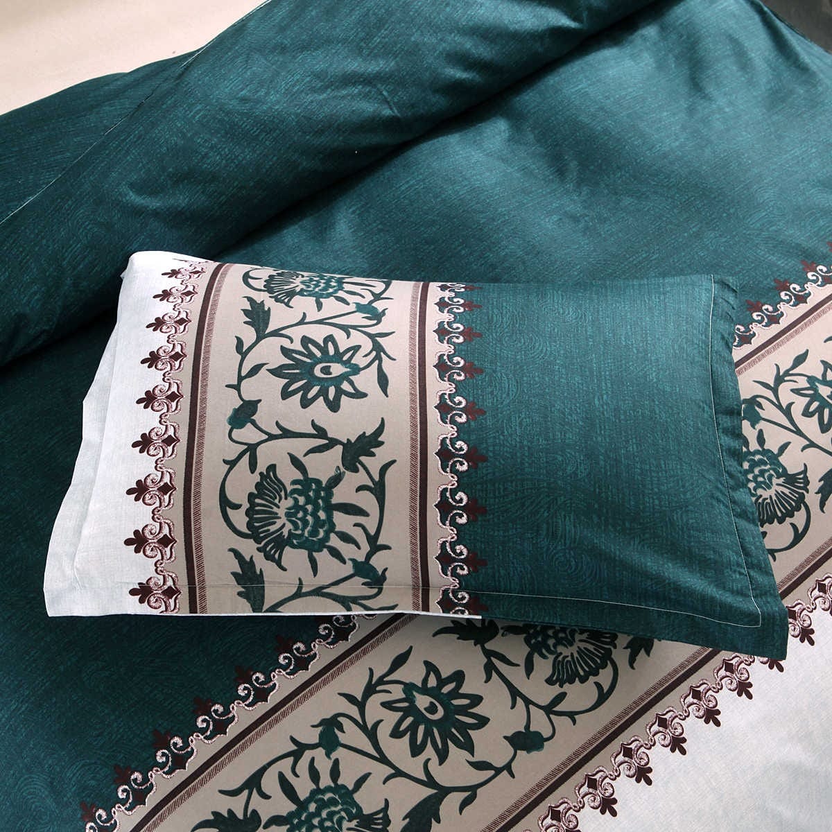 Housse de Couette Verte et Blanche