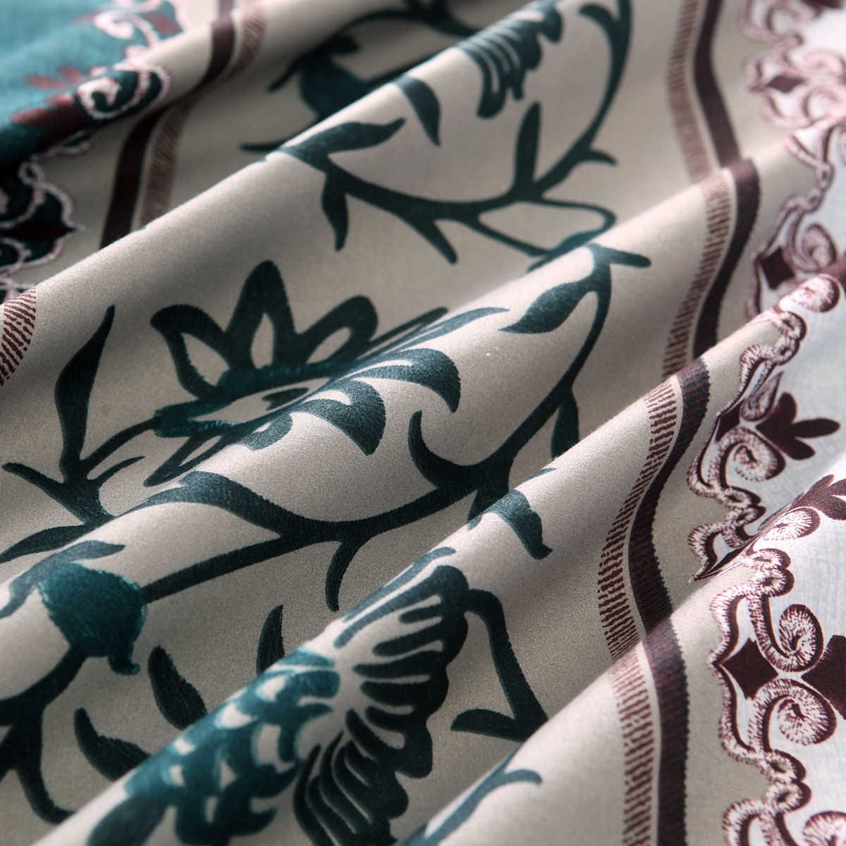 Housse de Couette Verte et Blanche