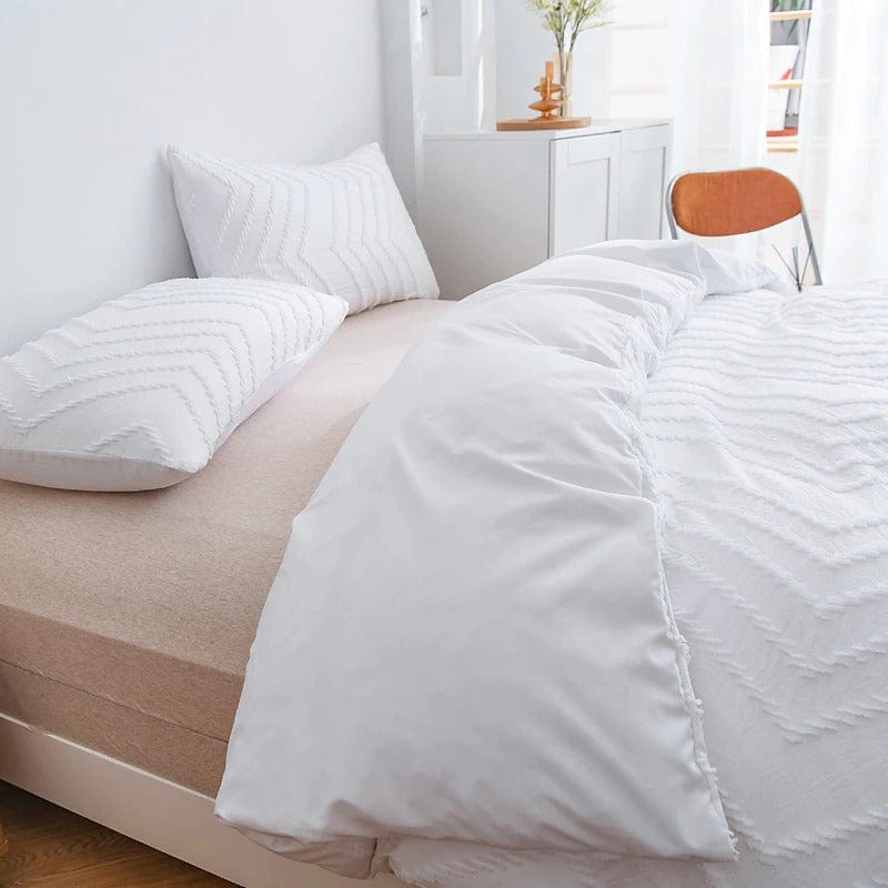 Parure Housse de Couette Blanche