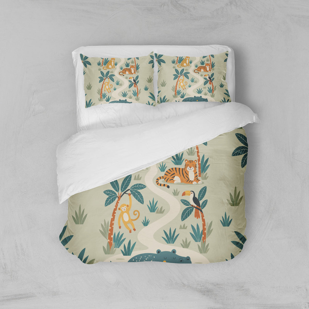 Housse de couette enfant jungle