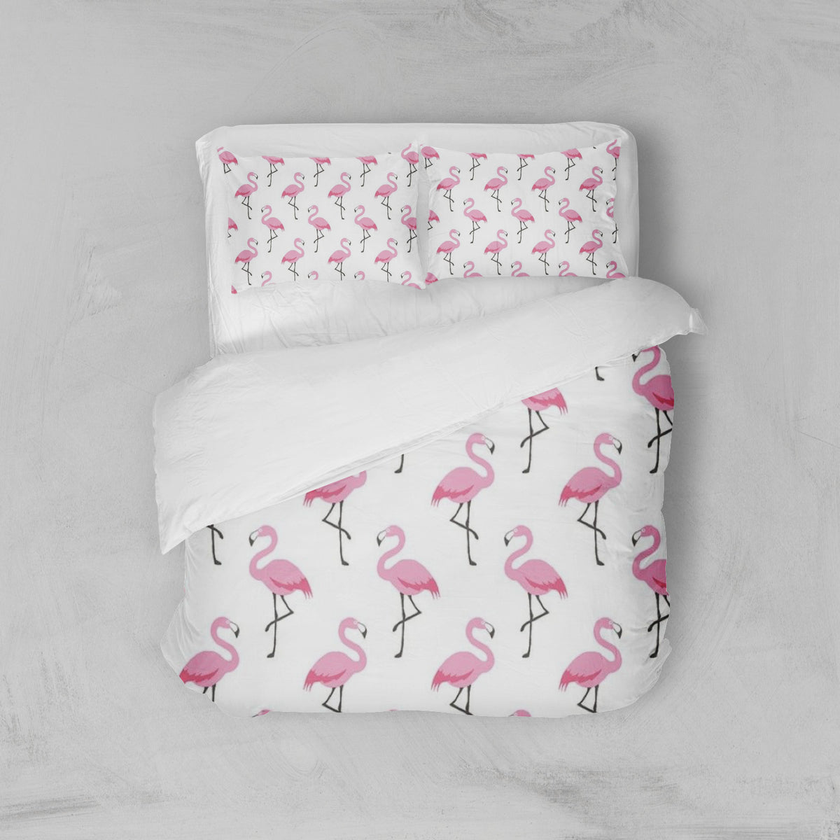 Housse de couette flamant rose