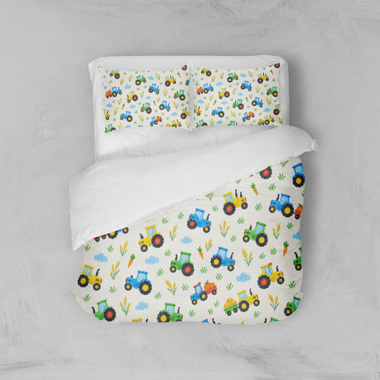 Housse de couette motif tracteur