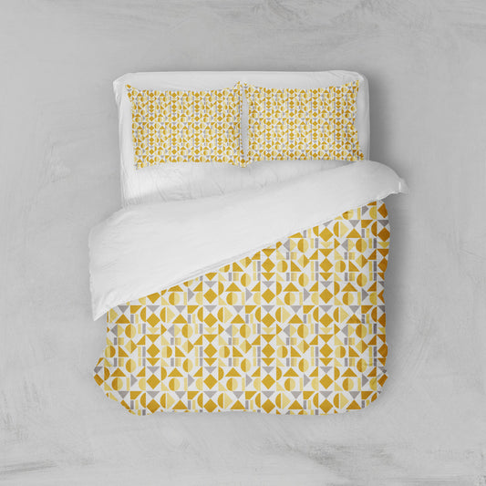 Housse de couette scandinave jaune