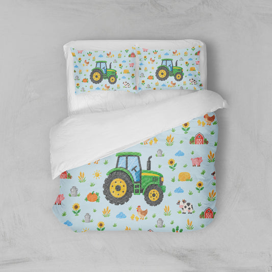 Housse de couette enfant tracteur