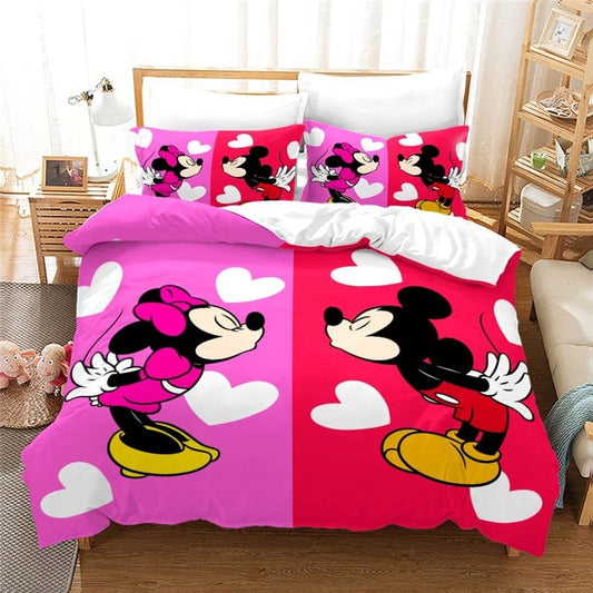Housse de Couette Mickey et Minnie 1 Personne