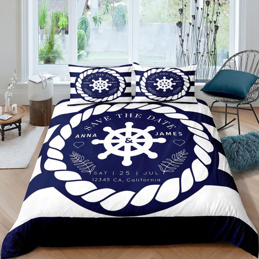 Housse de Couette 220x240 Style Marin