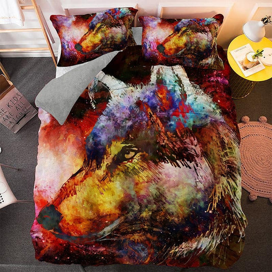 Housse de Couette Imprimée Loup