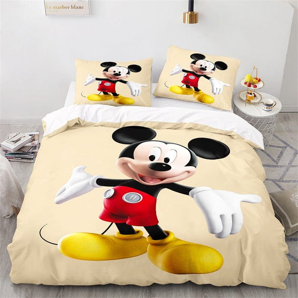 Housse de couette Mickey Colorfull, Blanc, Enfant, 140x200cm, 1