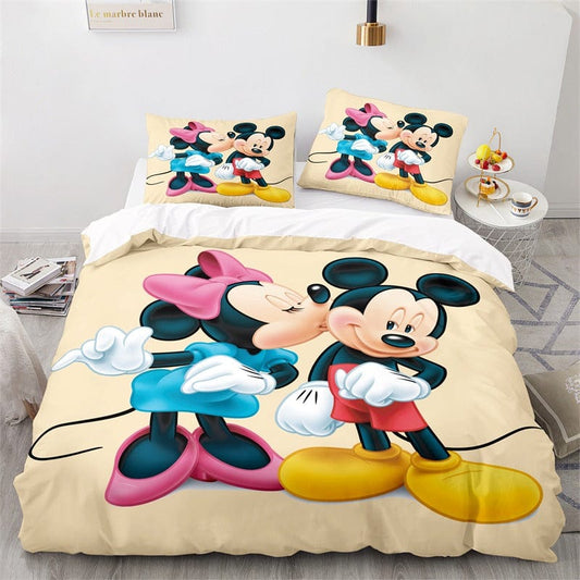 Housse de Couette Mickey et Minnie 2 Personnes