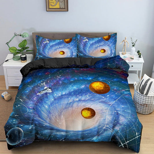 Parure Housse de Couette Galaxie Planète Espace