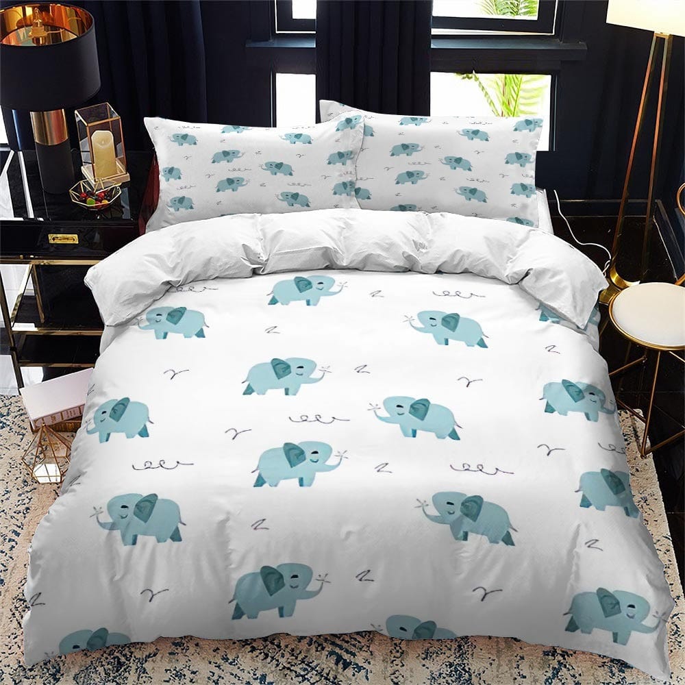 Housse de Couette Motif Éléphant