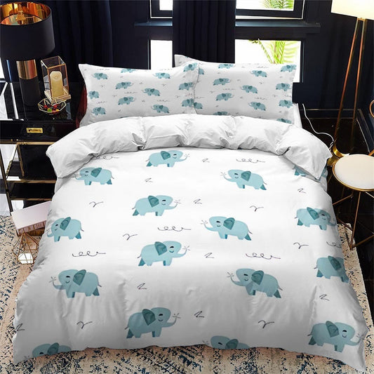 Housse de Couette Motif Éléphant