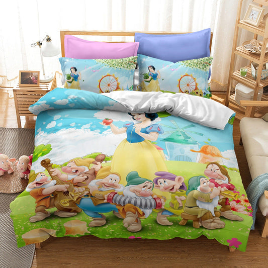 Housse de Couette Blanche Neige et les 7 Nains