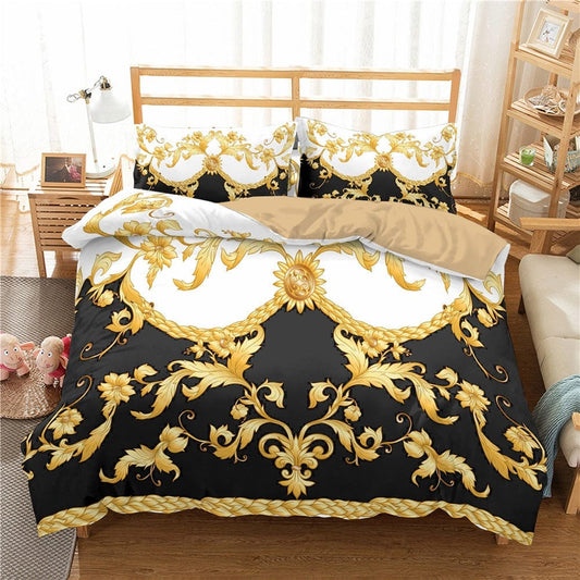 Housse de Couette Baroque Noir
