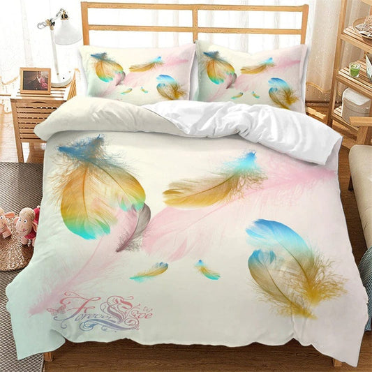 Housse de Couette Plume Rose