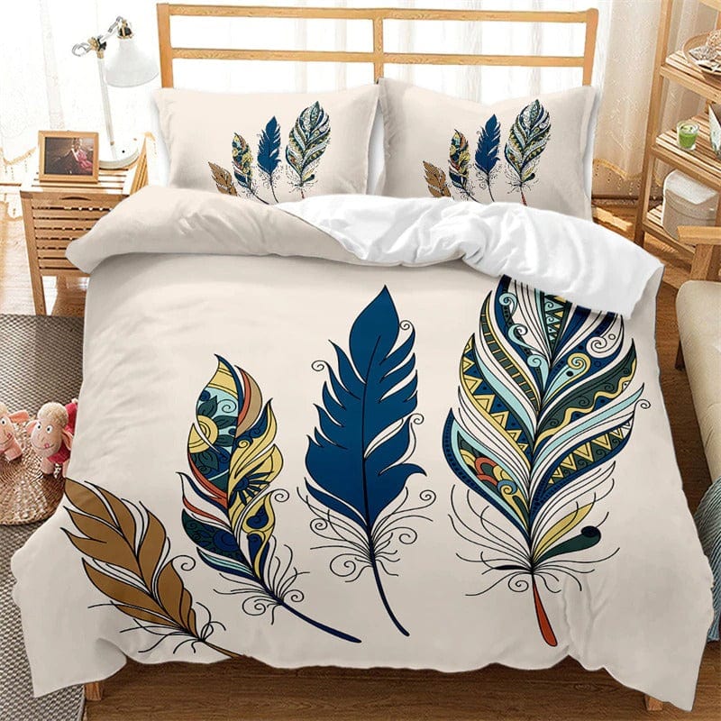 Housse de Couette avec Dessin Plumes