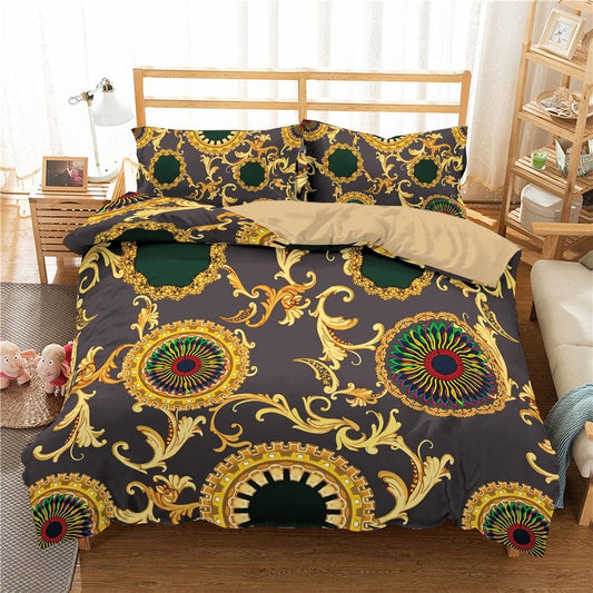 Housse de Couette Baroque Gris