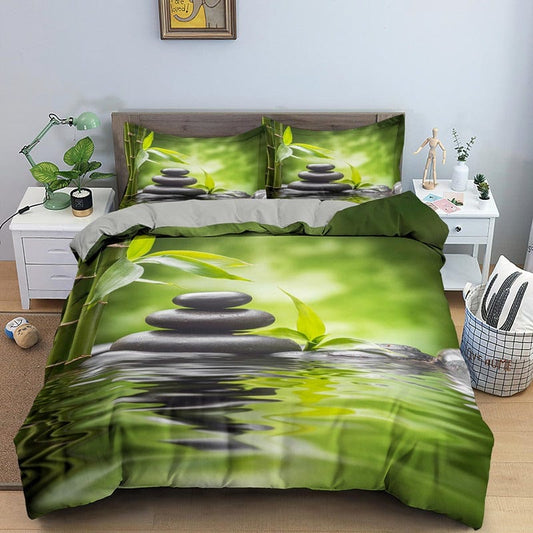 Housse de Couette Bambou Galet