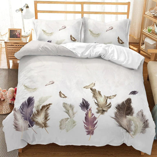 Housse de Couette Motif Plume