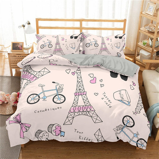 Housse de Couette Paris Rose