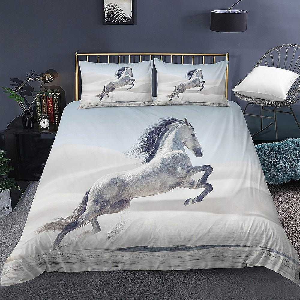 Housse de Couette 2 Personnes avec Chevaux