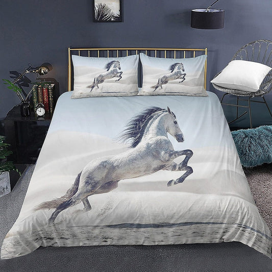 Housse de Couette 2 Personnes avec Chevaux