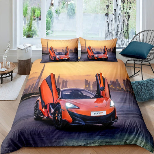 Housse de Couette 220x240 Motif Voiture