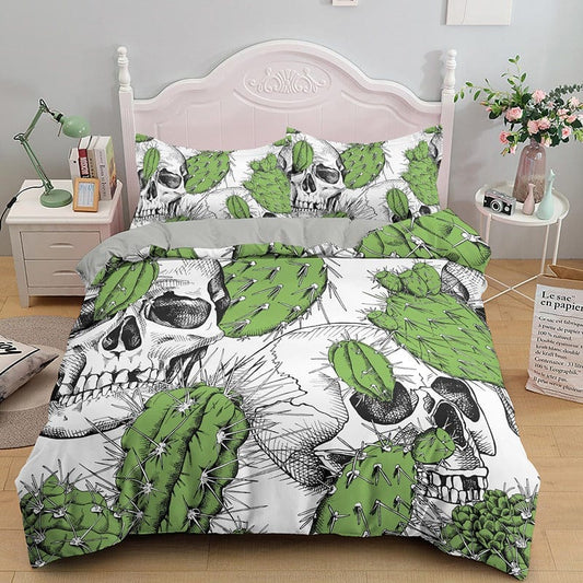 Housse de Couette 220x240 Tête de Mort